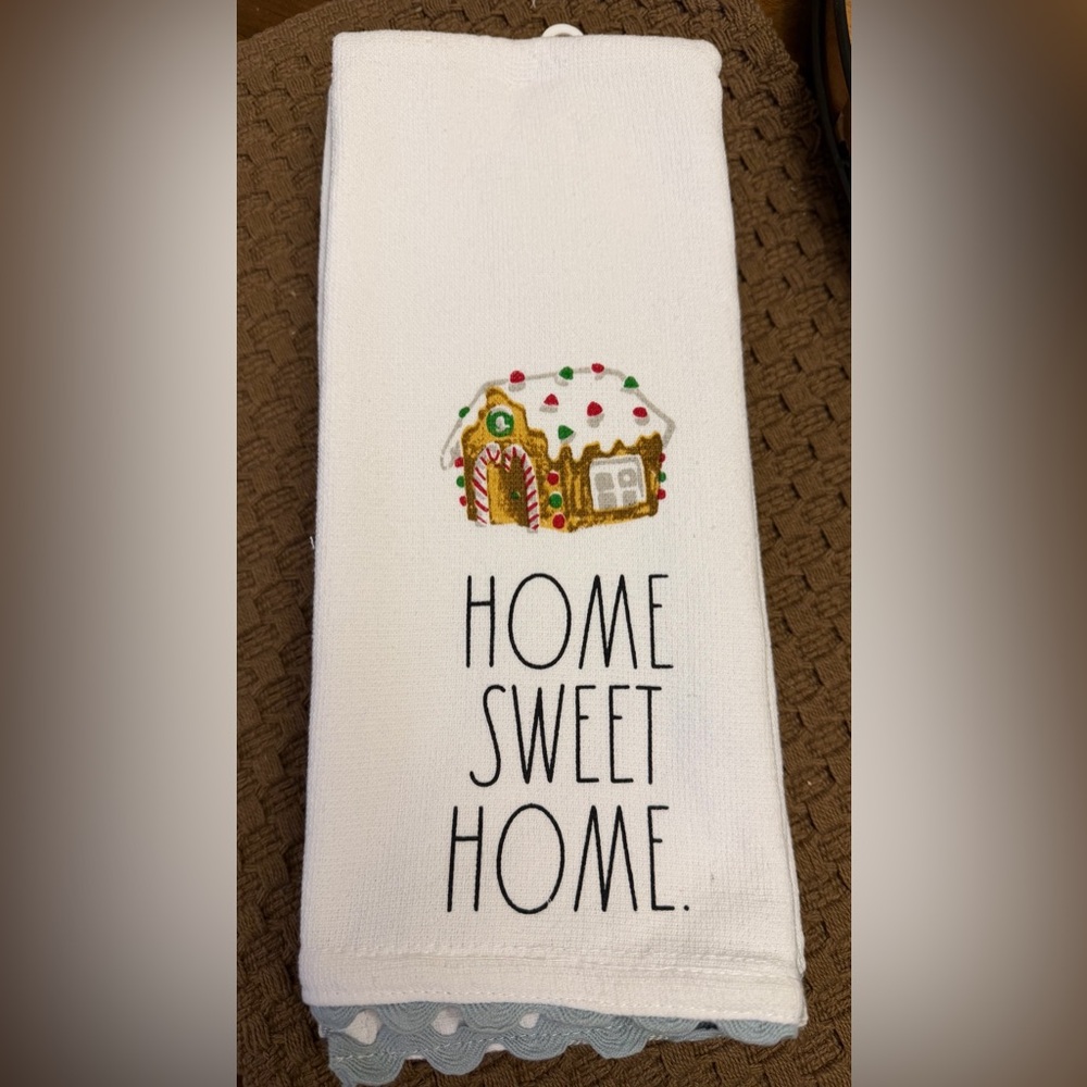 Rae Dunn White 'Home Sweet Home' Hand Towel